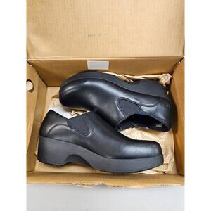 Women’s Shoes For Crews Lila Leather Non Slip Slip-on Kelsey Clog Shoe Size 11